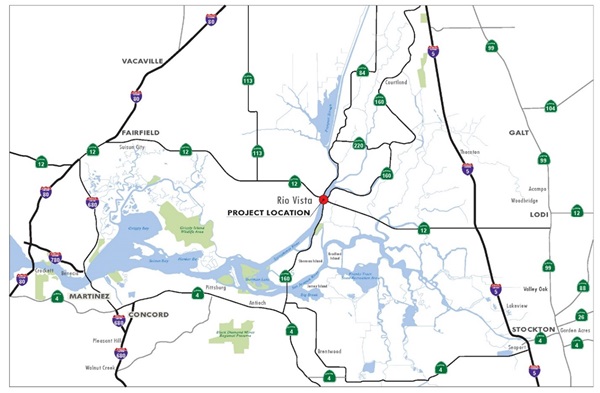 Map of rio vista project location 