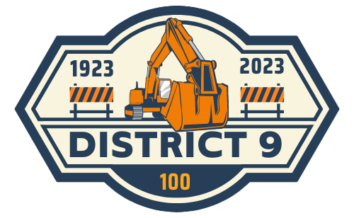 The Caltrans District 9 100 Year Anniversary Logo.